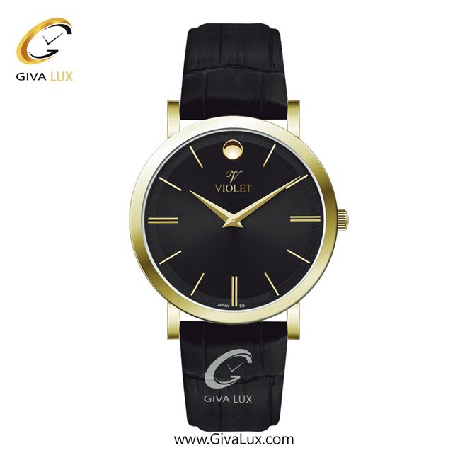 ساعت مچی اورجینال مردانه ویولت VIOLET طلایی | مشکی| مشکی| کد رفرنس 0631/2